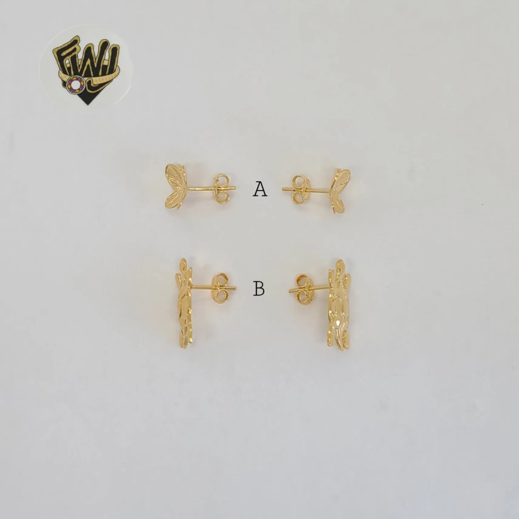 (1-1152-2) Gold Laminate - Animal Earrings - BGF