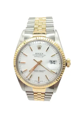 36 mm Rolex Two Tone Datejust Watch