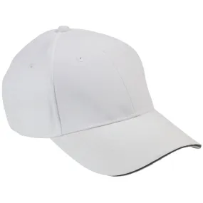 Adams Men's White/Black 6-Panel Mid-Profile Structured Moisture Management Cap