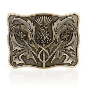 Antique Brass Thistle Buckle