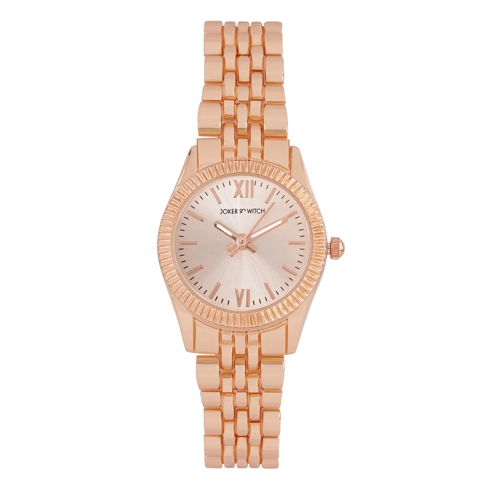 Arina All Rosegold Metallic Strap Watch