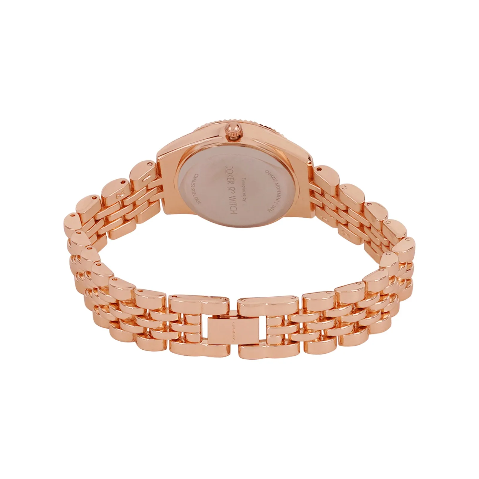 Arina All Rosegold Metallic Strap Watch