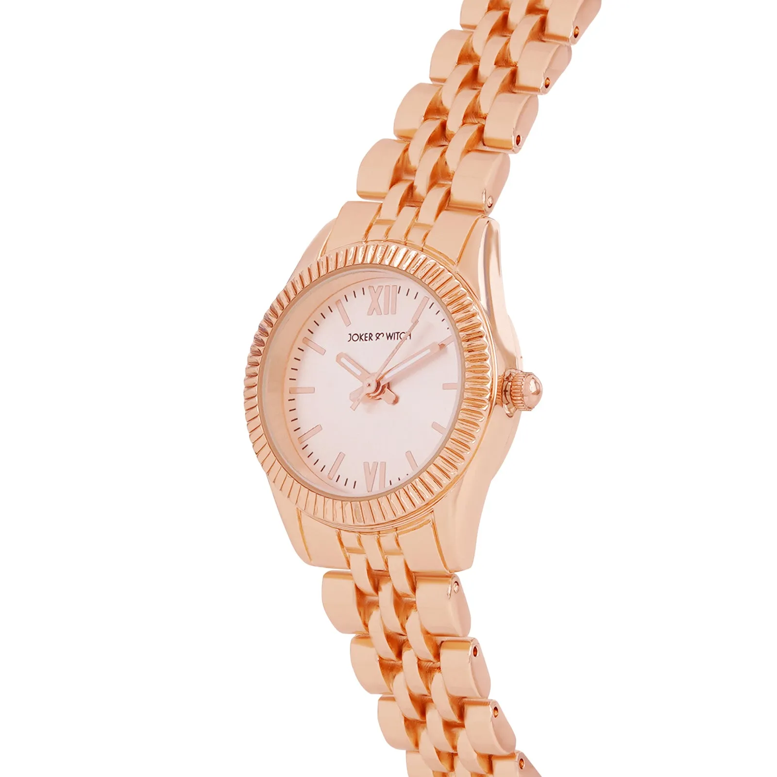 Arina All Rosegold Metallic Strap Watch