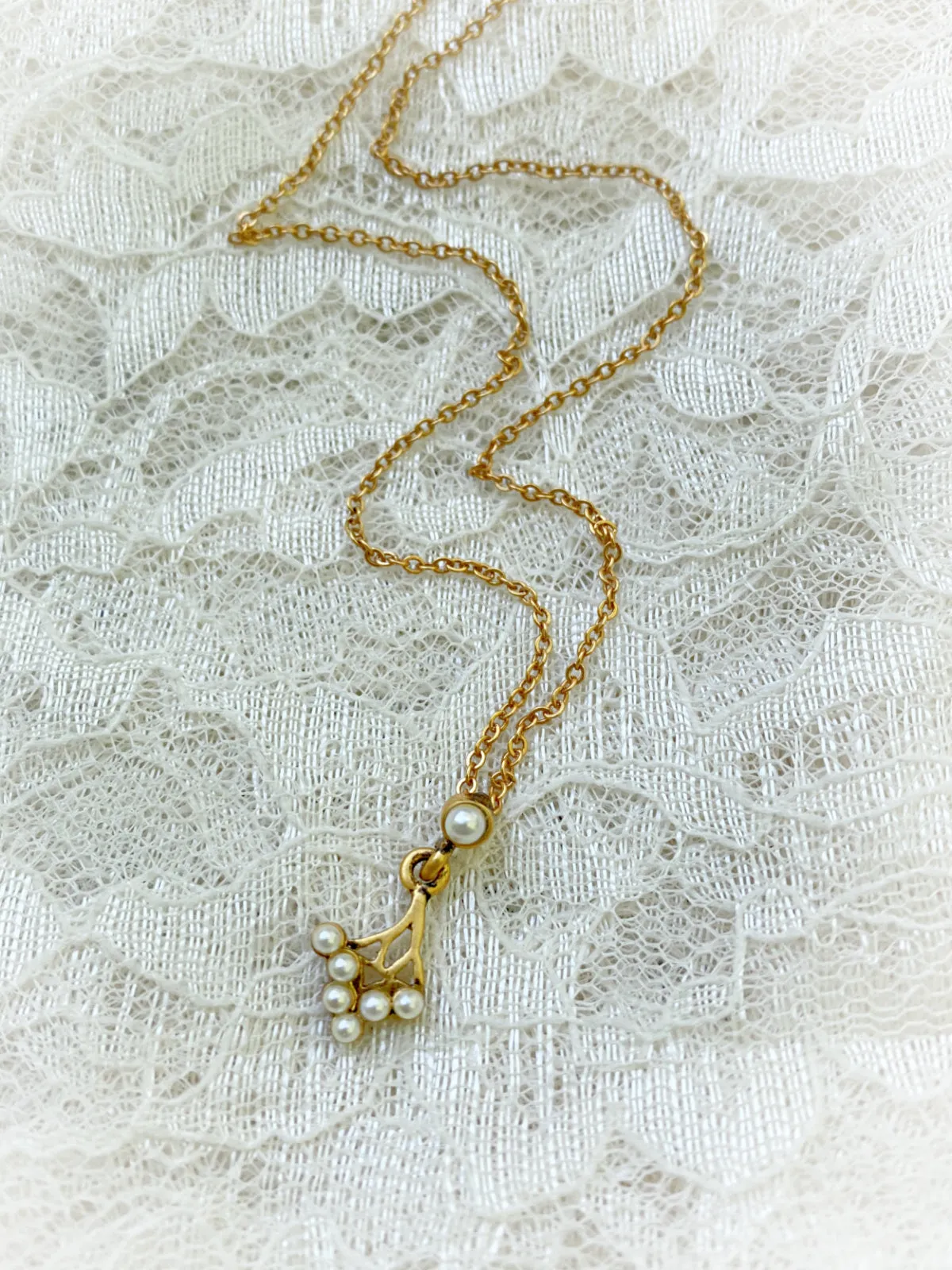 Art Nouveau Pearl Spray Necklace by Museum Reproductions