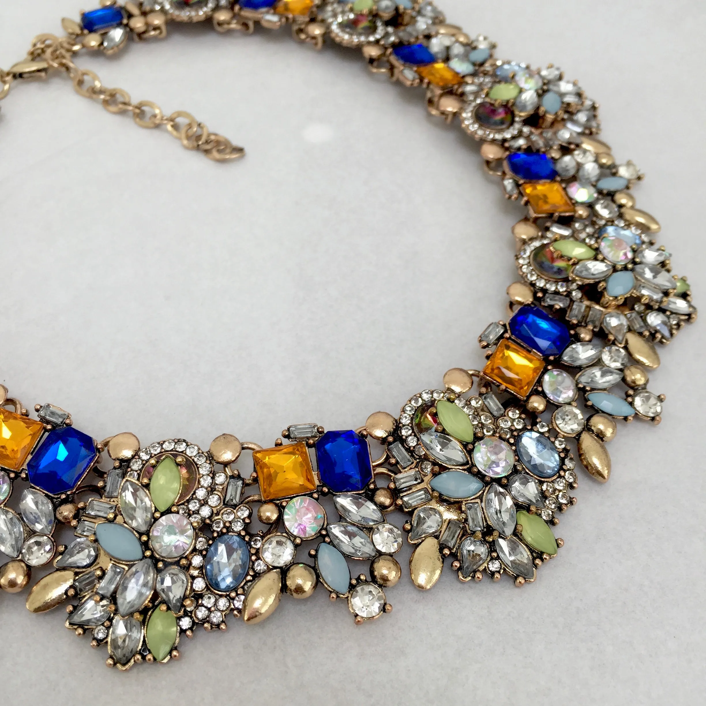 AVAANI Blue Rhinestone Necklace