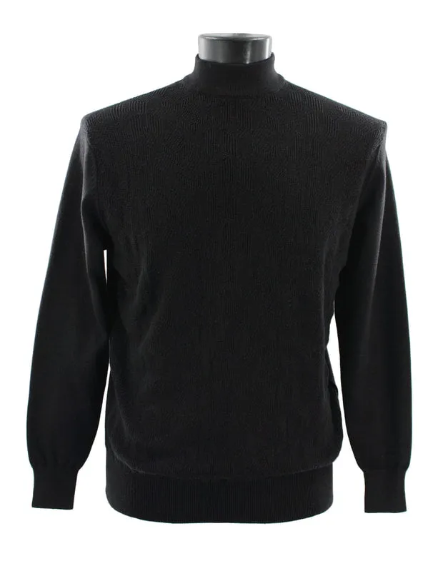 Bassiri L/S Mock Neck Sweater 638-Black