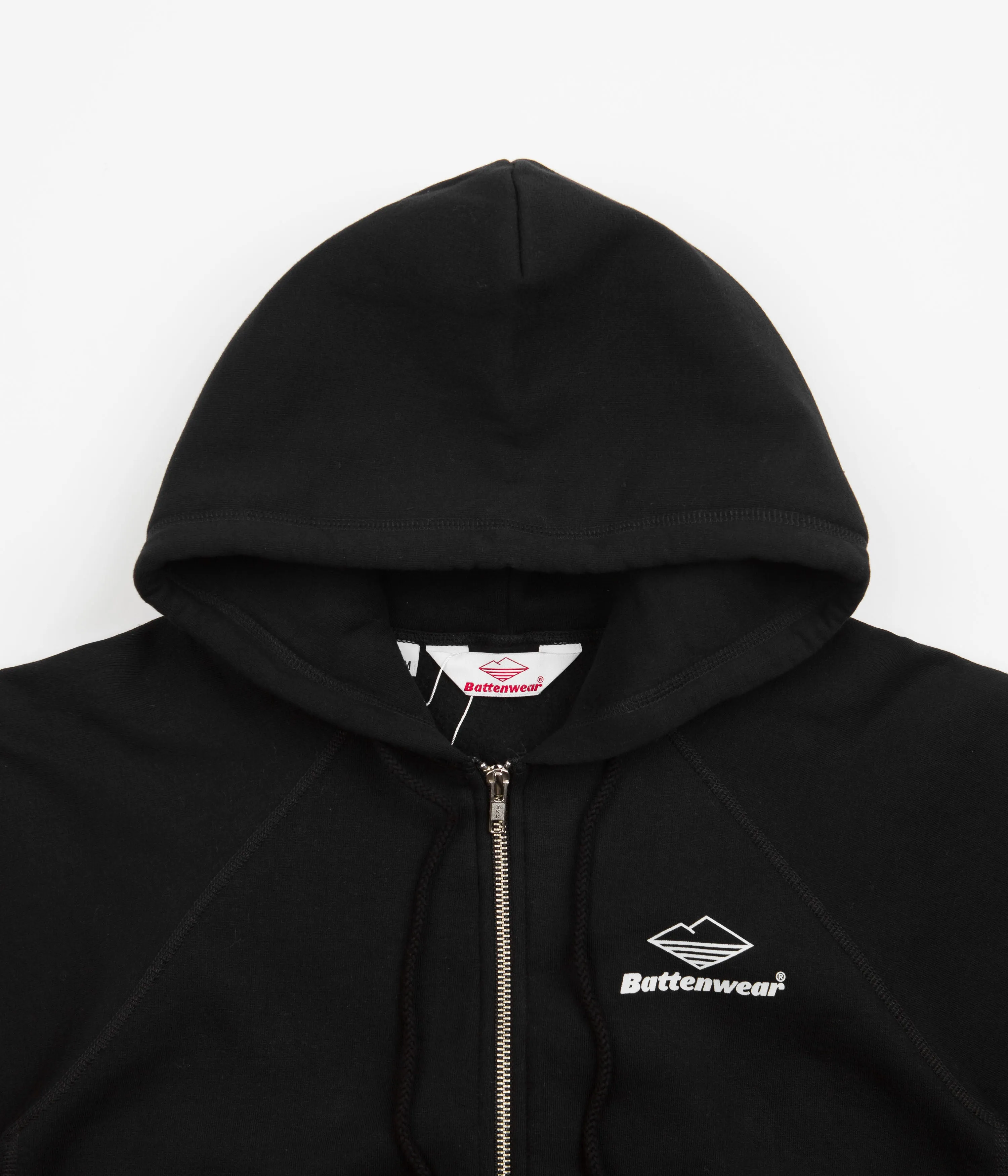 Battenwear Team Reach Up Zip Hoodie - Black