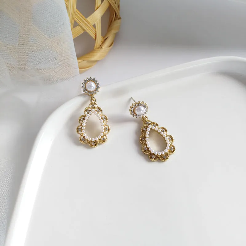 Beautiful Drop Shaped Pearl Earrings