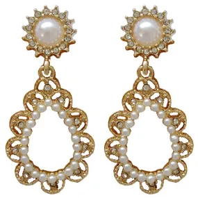 Beautiful Drop Shaped Pearl Earrings