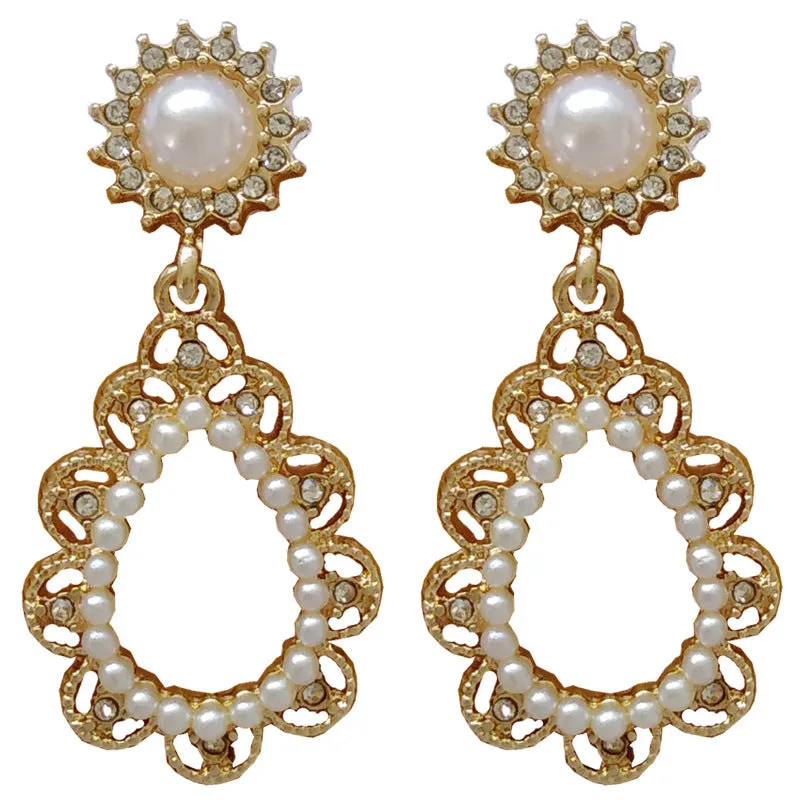 Beautiful Drop Shaped Pearl Earrings