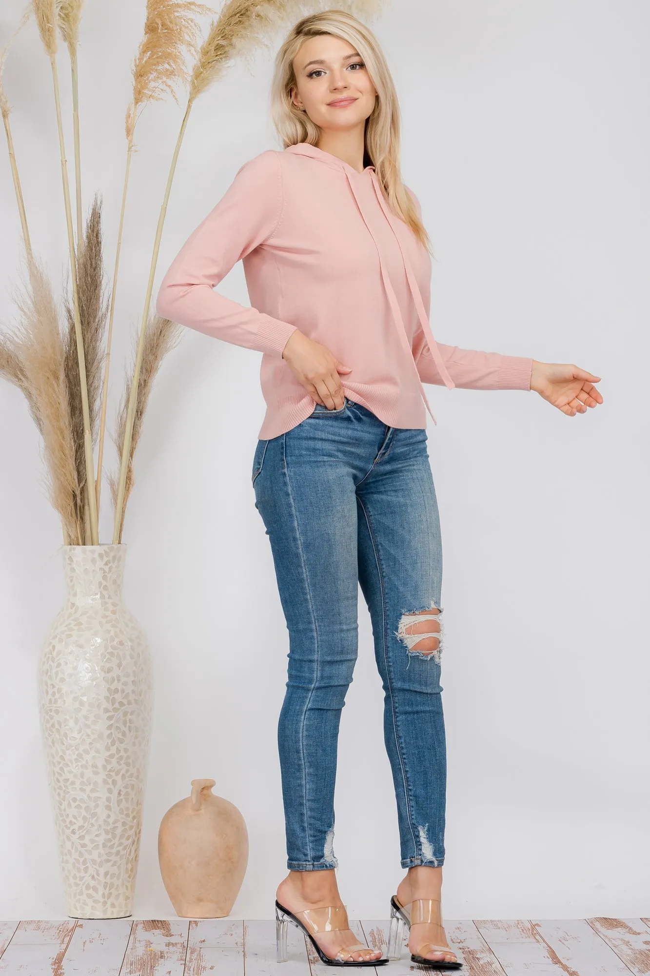 Blush Laid Back Sweater Hoodie