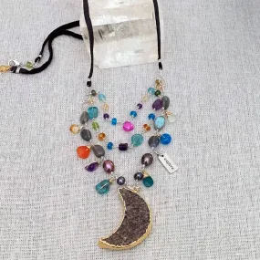 Bohemian Hippie - Druzy Gemstone Necklace