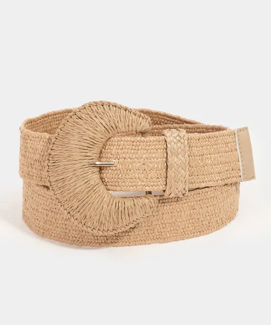 Braided Straw Belt - Ivory