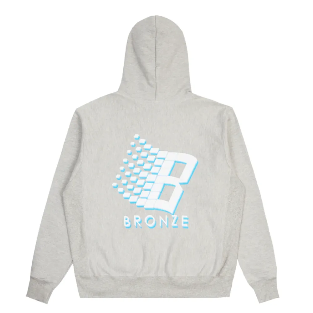 Bronze56K 3D B Logo Hoodie Heather Grey