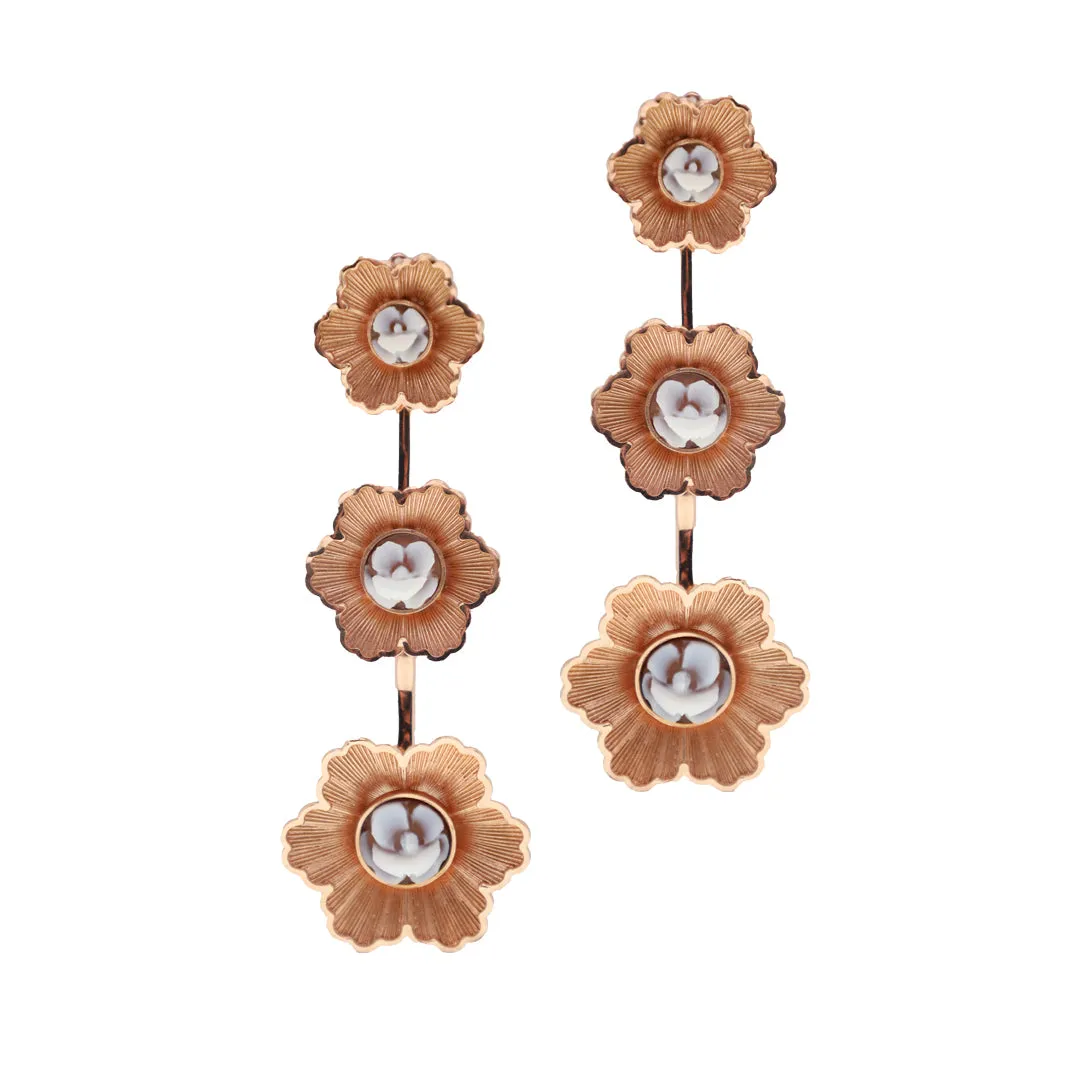 Cameo Fiore Long Earrings