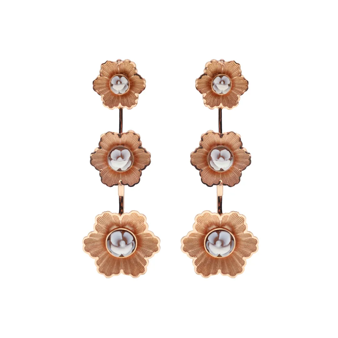 Cameo Fiore Long Earrings