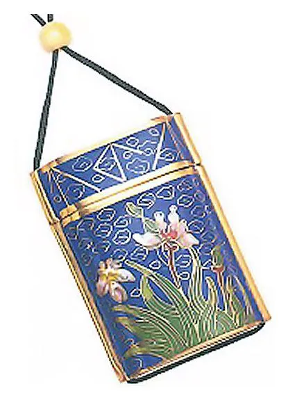 Cloisonne Inro, Blue