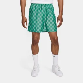 Club Flow Checkered Mens Short (Green)