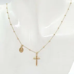 Cross Women’s Station Necklace 18K Gold