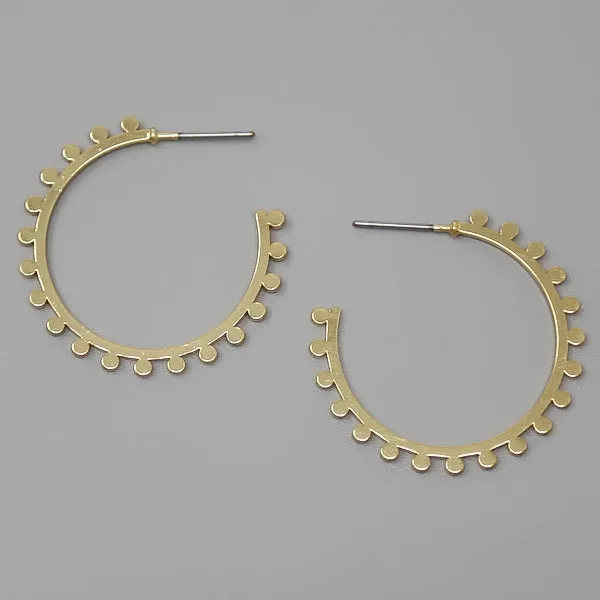 Cutout Metal Hoop Earrings