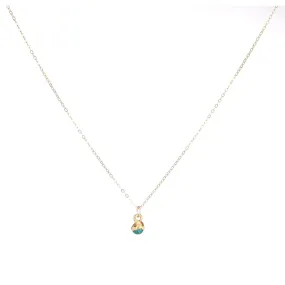 Dainty Raw Turquoise Necklace