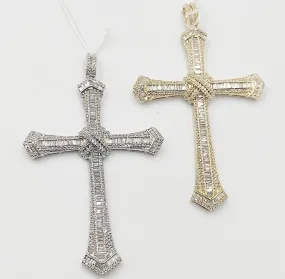 Diamond Cross Pendant 1.2ctw 14K Gold