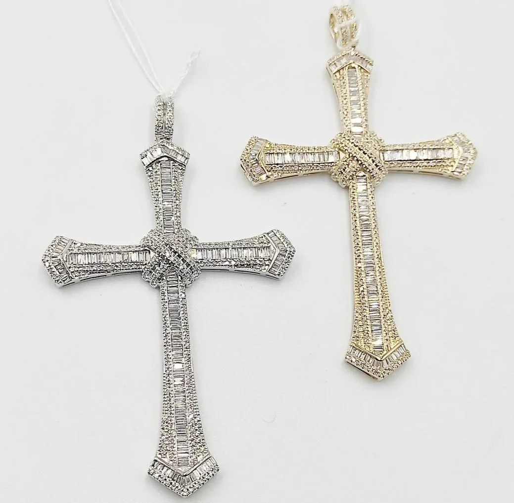 Diamond Cross Pendant 1.2ctw 14K Gold