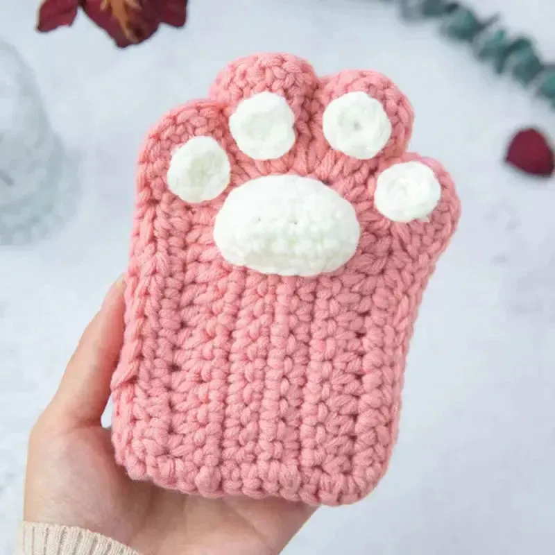 DIY Knitted Cat Paw Gloves