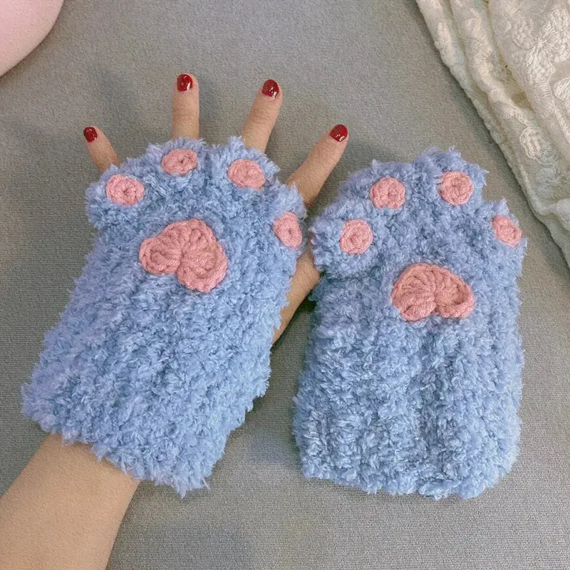 DIY Knitted Cat Paw Gloves