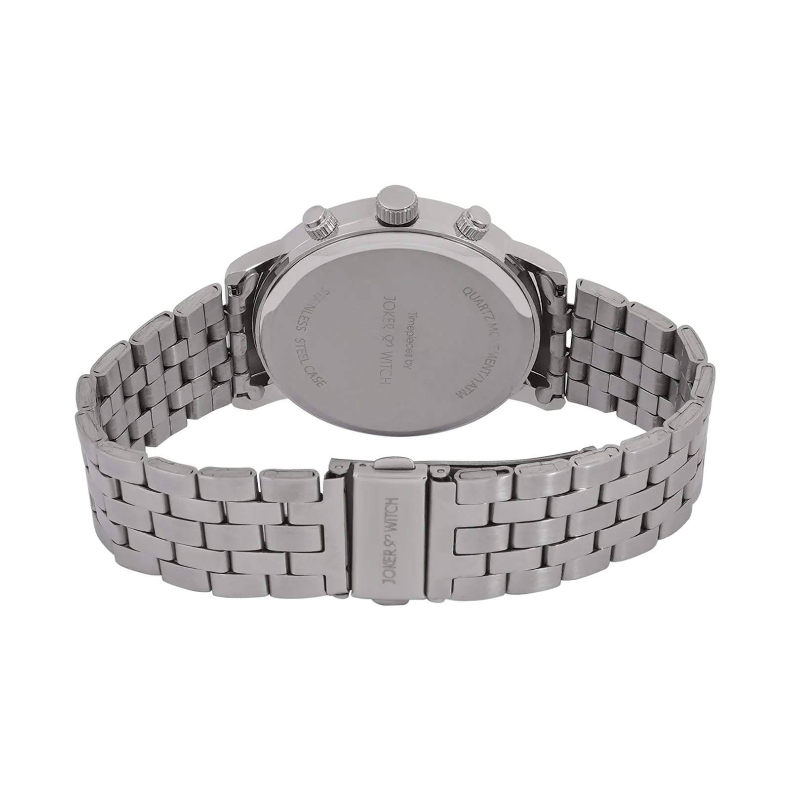 Dracary Black Dial Silver Metallic Strap Watch