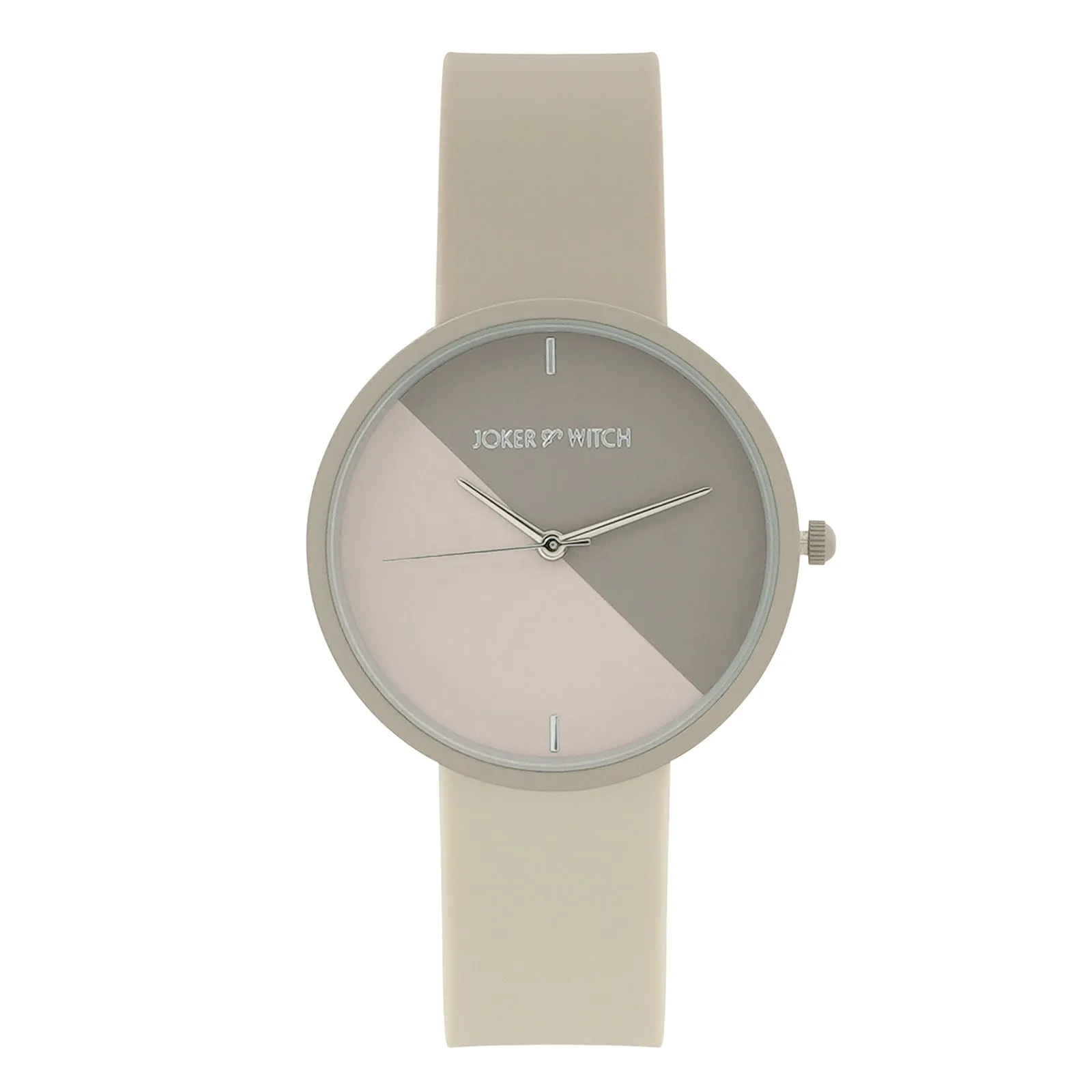 Duet Hue Wave Beige Silicone Strap Watch