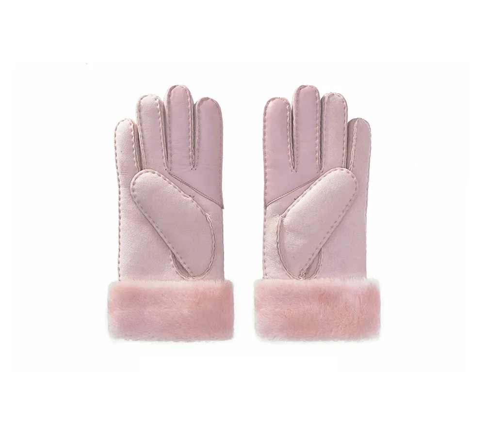 EVERAU Ladies Fluffy Sheepskin Wool Gloves Stacey