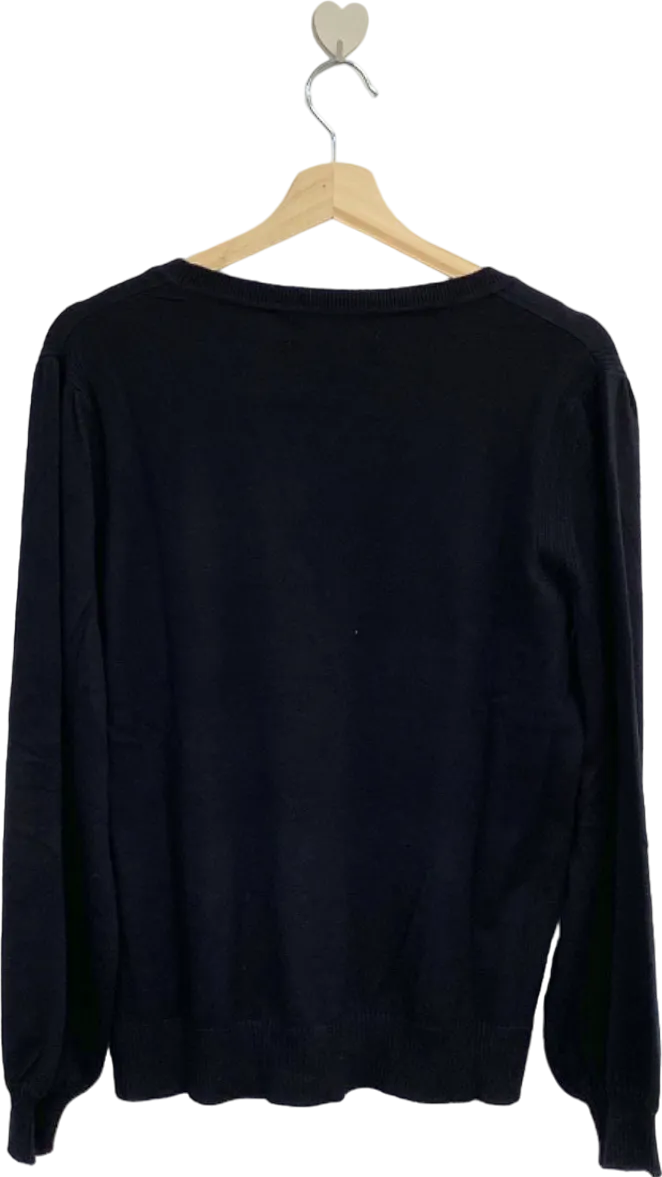 Everyday Black V-neck Sweater UK 10