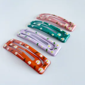 “Flower Farm” Hair Barrettes - Brights