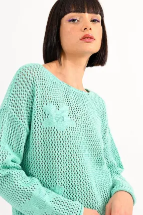 Flower Knit Sweater