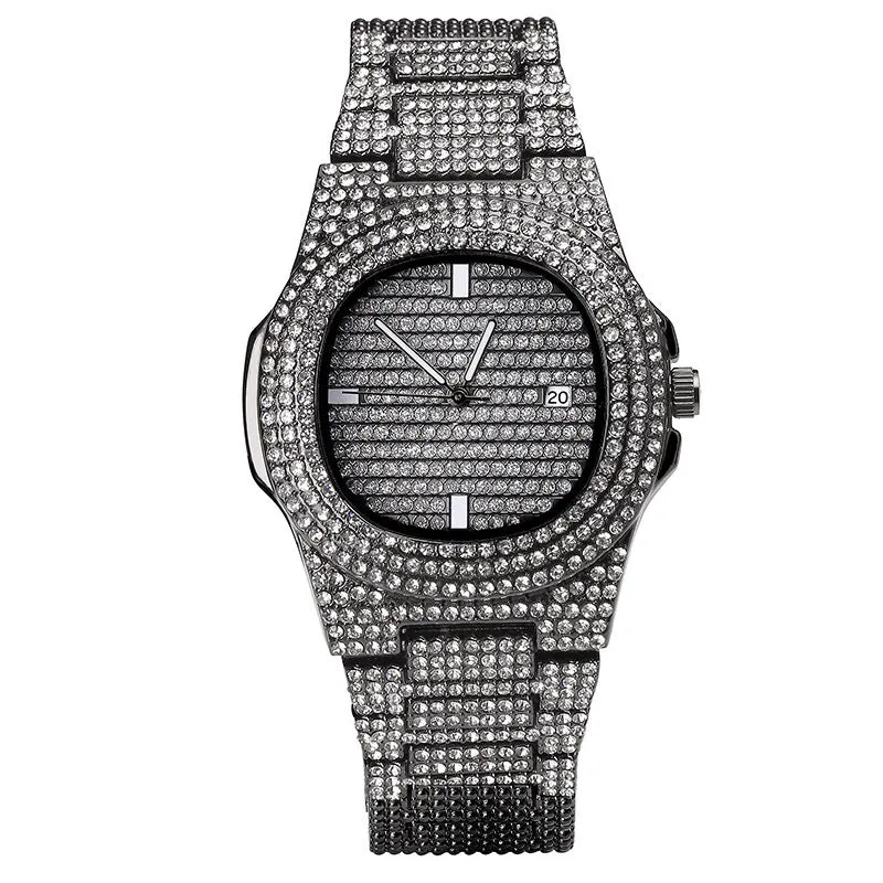 Full CZ Diamond Calendar Watch