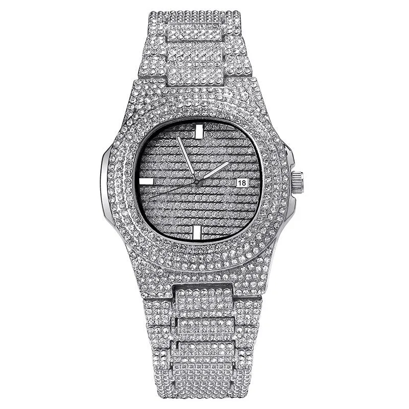 Full CZ Diamond Calendar Watch