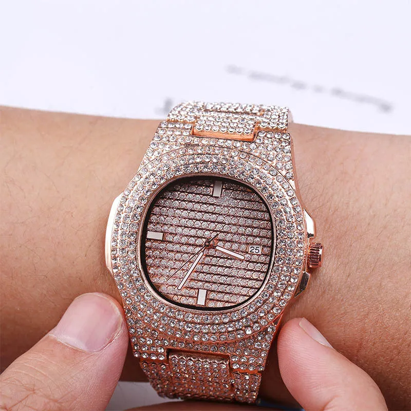 Full CZ Diamond Calendar Watch