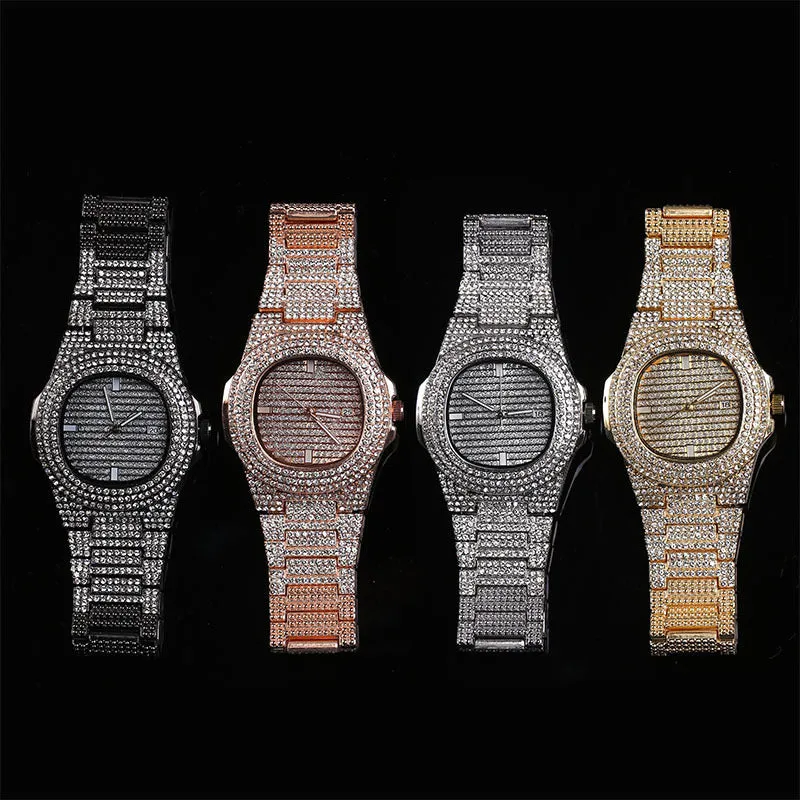 Full CZ Diamond Calendar Watch