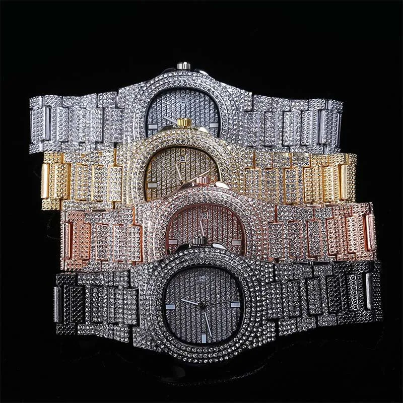 Full CZ Diamond Calendar Watch