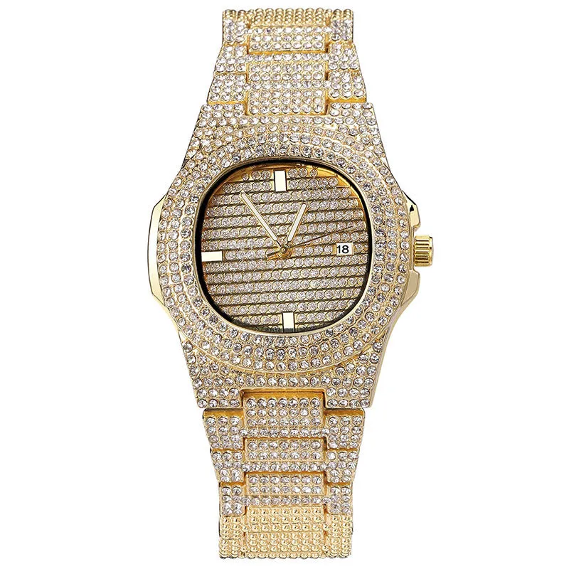 Full CZ Diamond Calendar Watch