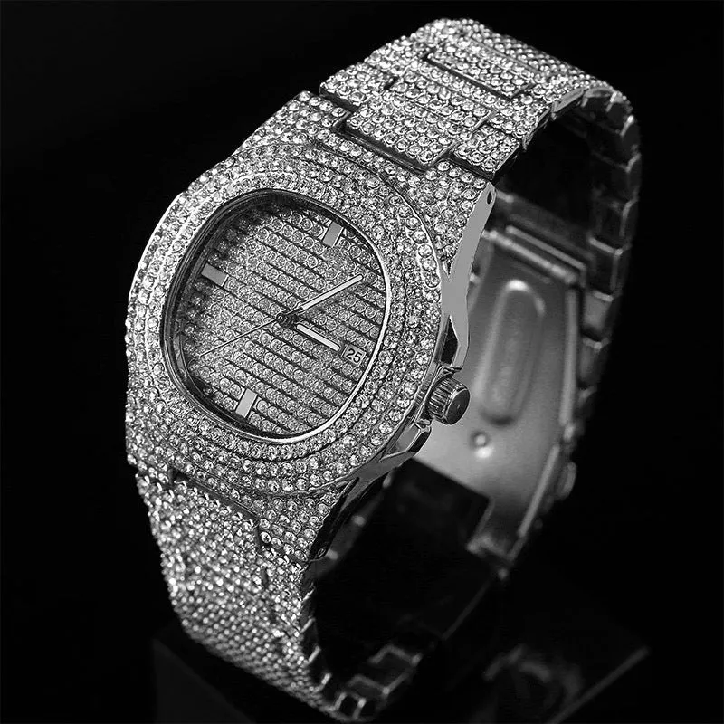 Full CZ Diamond Calendar Watch