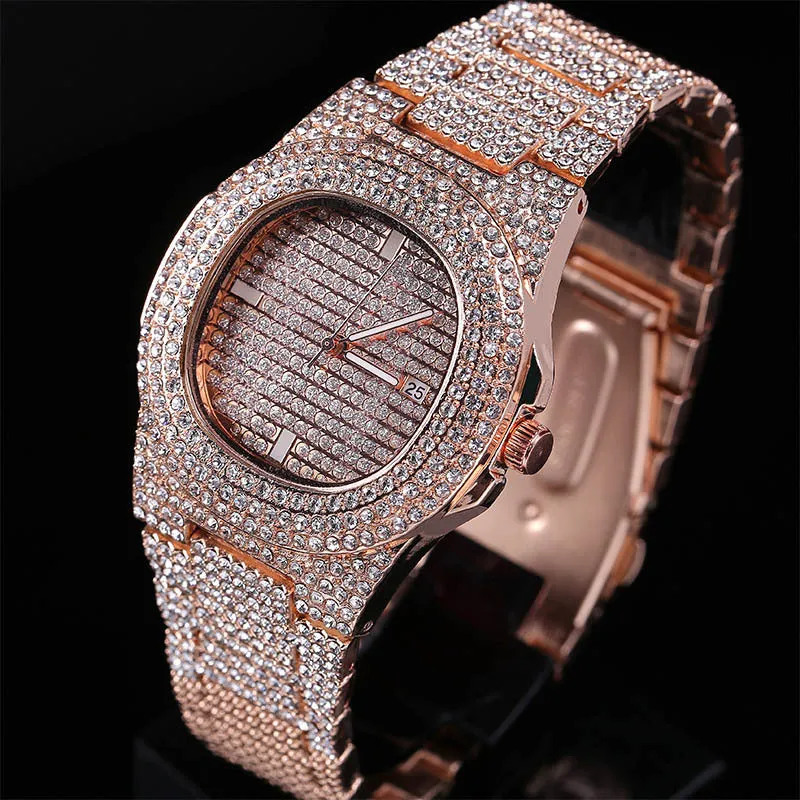 Full CZ Diamond Calendar Watch