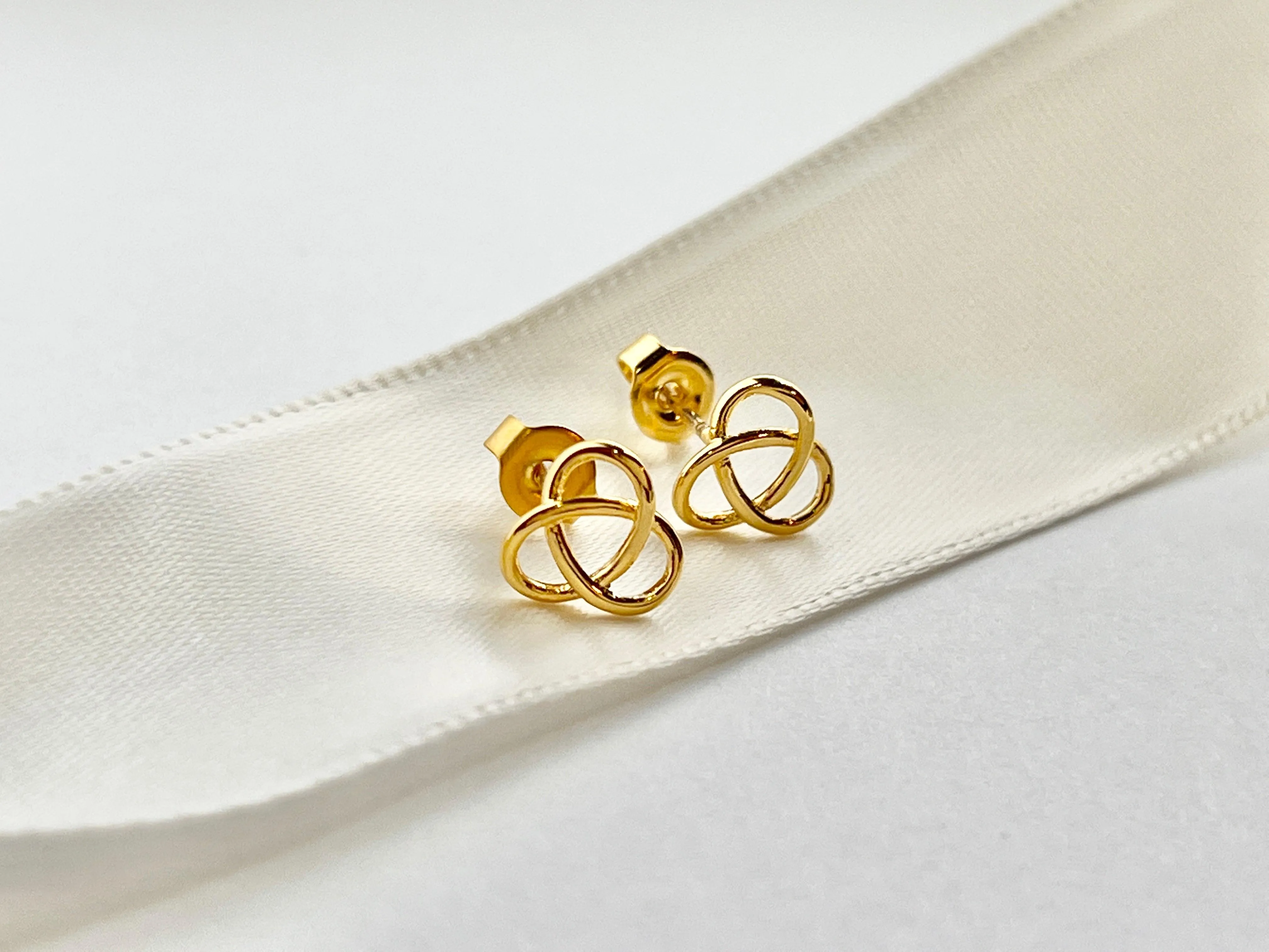 Goddess Trinity Knot Stud Earrings