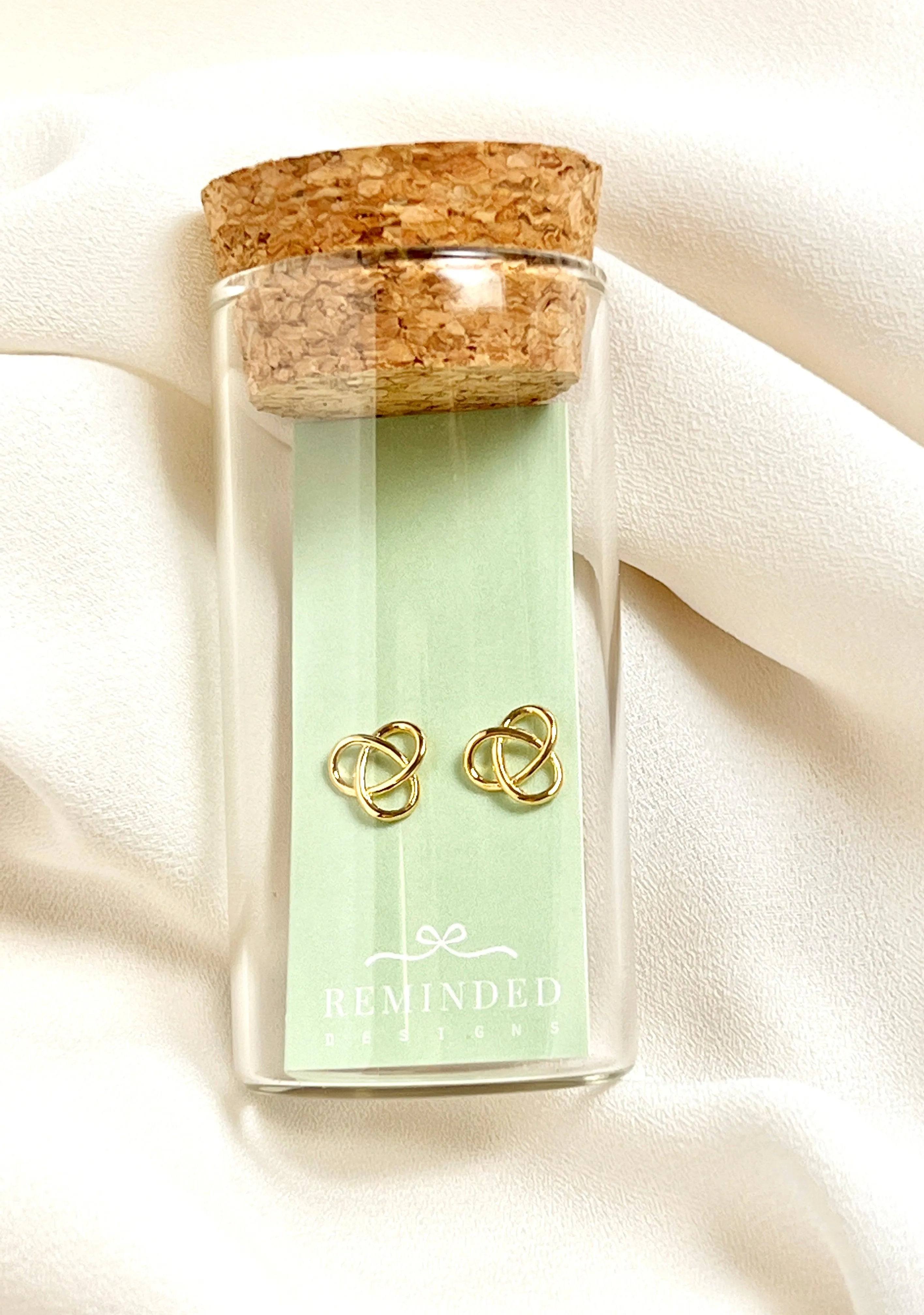 Goddess Trinity Knot Stud Earrings