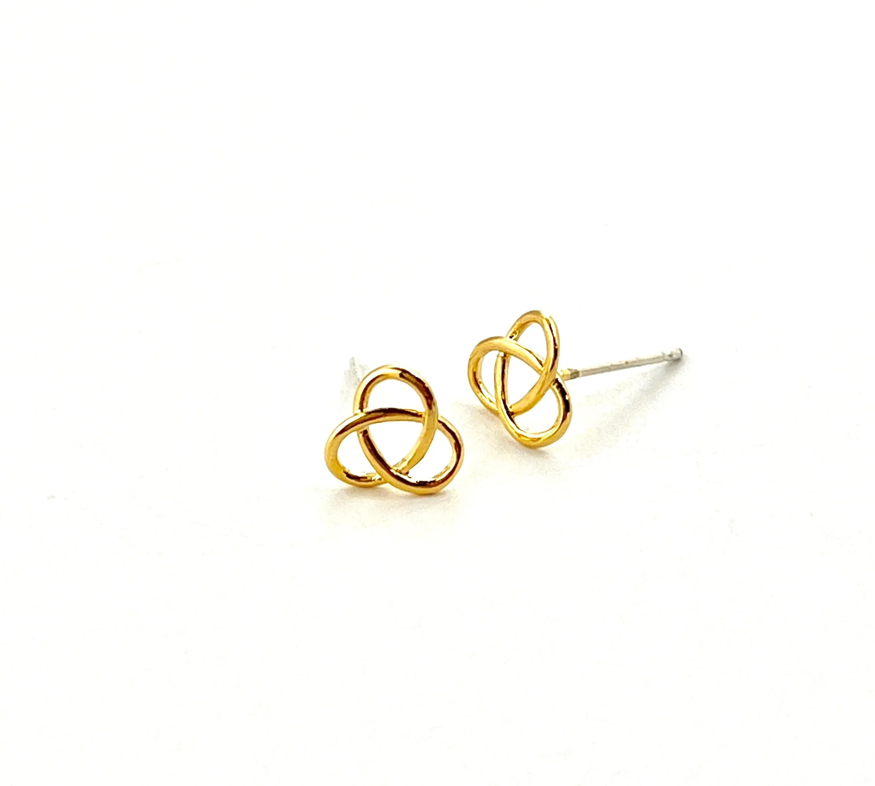 Goddess Trinity Knot Stud Earrings