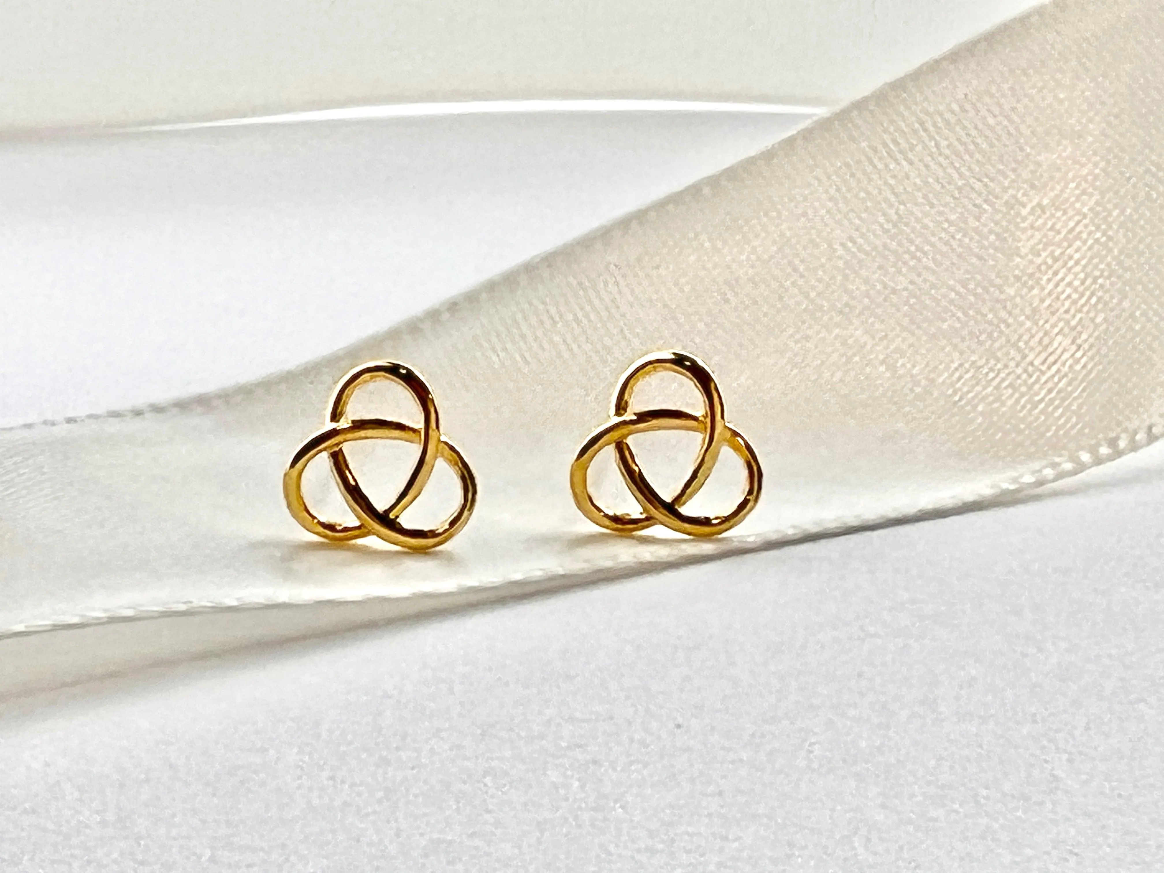 Goddess Trinity Knot Stud Earrings