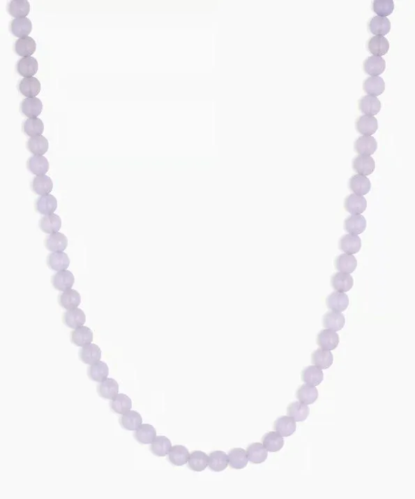 Gorjana Carter Gemstone Necklace - Lavender Jade/Gold