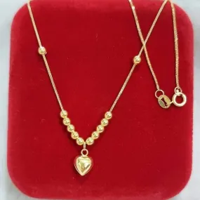 Heart Beads Necklace 18K Gold