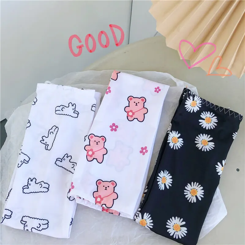 INS CUTE SMILE CLOUD ICE SILK SUN PROTECTION GLOVES BY52705